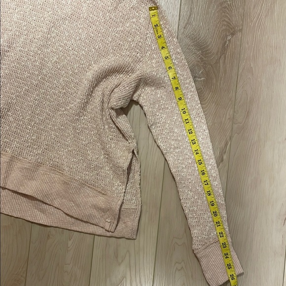 Free People We The Free Textured Knit Tommy Turtle Neck, Toasted Almond, sz M - Picture 12 of 13